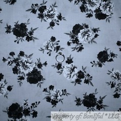 BonEful FABRIC FQ Cotton Quilt VTG Black Pink Antique Sewing Machine Bobbin Girl