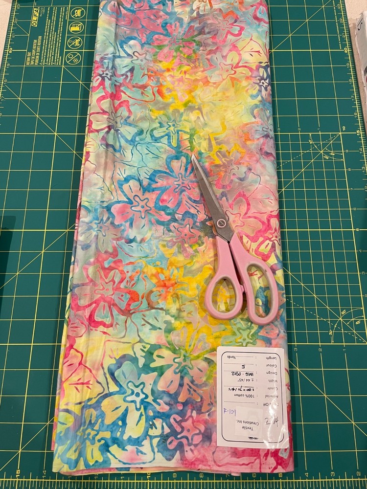 Batik Fabric Remnant – 100% cotton – #R-109 – 2 3/4yds