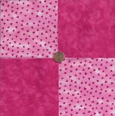 Dark Pink Triangles Solid 100% Cotton Fabric Quilt Square Blocks EU