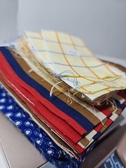 110x Mixed Precut Fabric Squares & Rectangles Pcs Quilt Blocks Sewing Lot