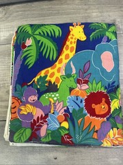 The Rainbow Zebra Book Fabric Cloth Baby Toddler Soft VINTAGE Colorful