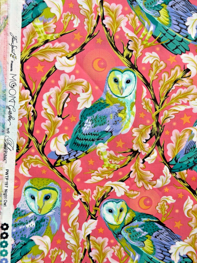 Tula Pink Moon Garden Night Owl Dawn Fabric Cotton 18″ X 42″ New