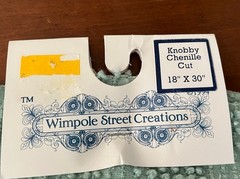 Wimpole Street Creations Knobby Chenille Craft Cut Light Blue Cotton 18″ x 30″