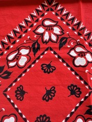 VINTAGE Bandana Cotton Fabric Remnant Sale 15×15 100% Cotton Craft Sew Create