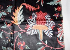 Papiers Textiles Floral Upholstery Fabric Sample Remnant 24″ x 27″ W Germany