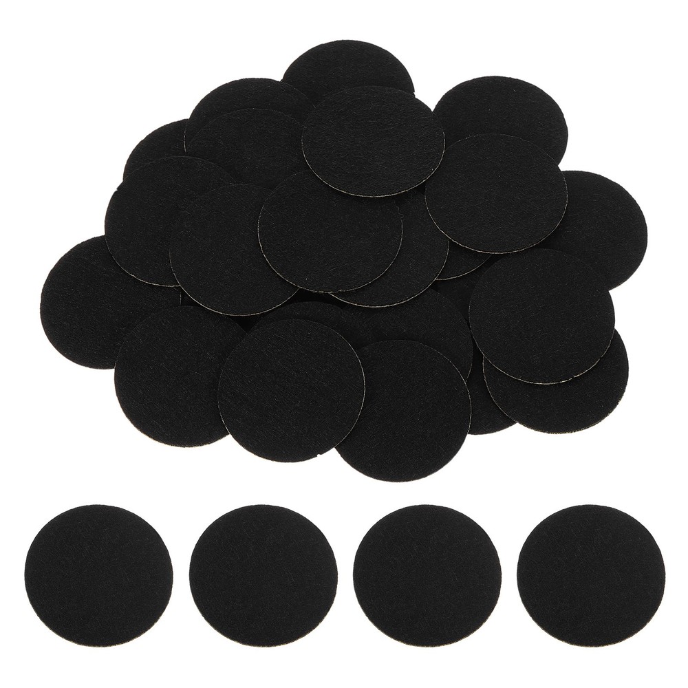 80Pcs Round Felt Circles 38mm (1-1/2″) Non-Woven Felt Fabric Sticker Black]