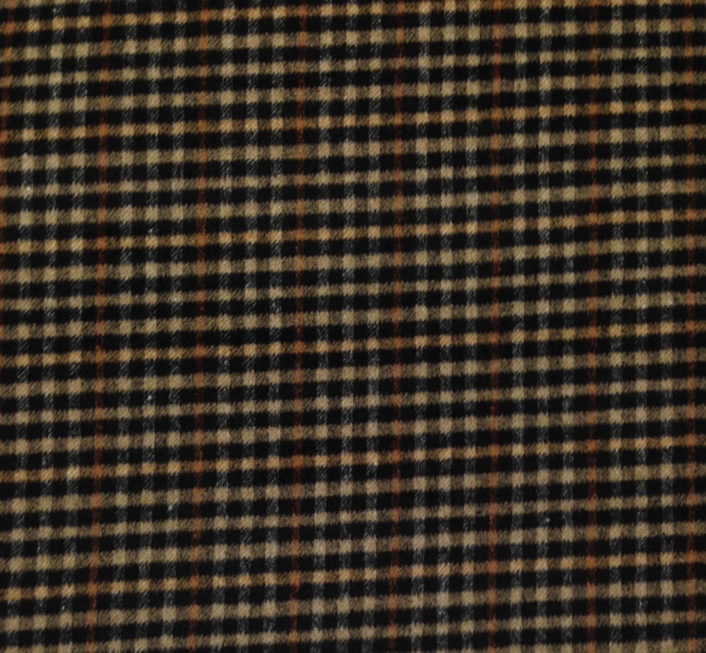 ROBERT ALLEN BUFFALO CHECK STRIPE BLACK WOOL BLEND FABRIC BY THE YARD 57″W