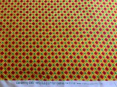 Yellow & Pink Diamonds Cotton Fabric Vintage 90’s OOP by SSI