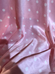 2 YDS Pink Polka Dot Minkee Fabric in a Continuous Piece NEW Benartex