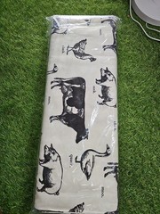 Farm Animal cow chicken duck Cotton Canvas fabric material Sealed 8 Yards