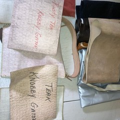 Leather Suede Fabric Lot Yardage Scraps Crafts Sewing Repair Cowhide Material