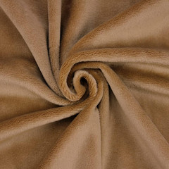 Plush Fabric | Solid Brown Minky Fabric for Sewing | Super Soft Cuddle Material