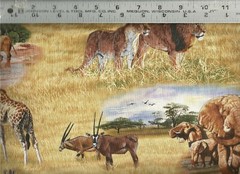 Elizabeth’s Studio ~ Safari Animals Zebra Giraffe ~ 100% Cotton Quilt Fabric BTY