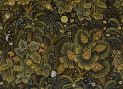 HOUSE OF HACKNEY CURTIAN FABRIC Moon Garden Velvet 1.05 METRES MIDNIGHT VELVET