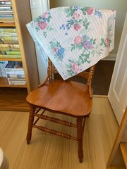ARTHUR SANDERSON FABRIC~1989~English Garden UK~PINK WHITE STRIPE~Large Floral~