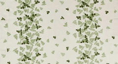 SANDERSON CURTAIN FABRIC DESIGN Alice’s Fern 3.7 METRE SILVER/GREEN EMBROIDERED