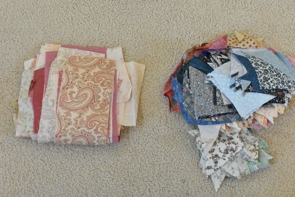 Lot, Small Cotton Pieces & Scraps, 1 Pound & 9 Oz, S131
