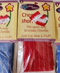 Lot of 5 June Tailor Chenille Short Cuts 216 Linear Inches Each 3 Colors New