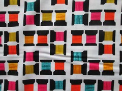 THREAD SPOOLS OF THREAD BRIGHT COLORS WHITE COTTON FABRIC BTHY