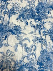 Indian Hand Block Print 100% Cotton Running Craft Indigo Blue Dress Fabric Yard
