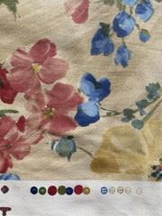Cotton Blend Decorator Fabric Multi Color Hydrangeas 4 Plus Yards