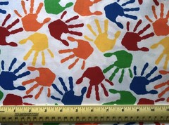 1/4 yard cotton fabric Jo Ann Fabrics Colorful Hand Prints
