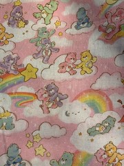 Care Bear Scrap 9″x 21” Cotton Fabric Fat Eighth, Bedtime Funshine Love-a-Lot