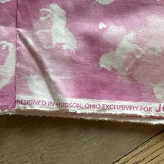 Unicorn Fabric JOANN FABRICS “MAGIC MOON” PINK/WHITE COTTON FABRIC 2 2/3 Yards