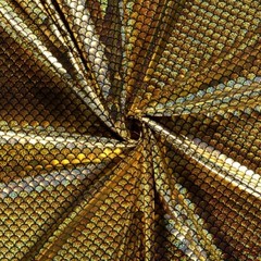Gold Mermaid Lamé Stretch Fabric 1m x 1.50m, Wrinkle-Free