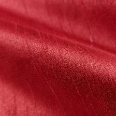 CHRISTMAS RED FAUX SILK DUPIONI FABRIC 58″ BY THE YARD DRESS DRAPERY DECOR