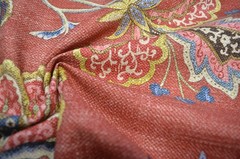 Adventurer Pomegranate Red Jacobean Floral with Animals P/K Lifestyles Fabric