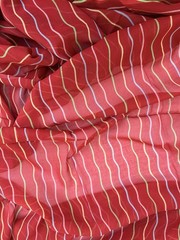 Vtg 1970s Liberty Of London Cotton Batiste Abstract Stripe Rust 32”x 4+ yds New
