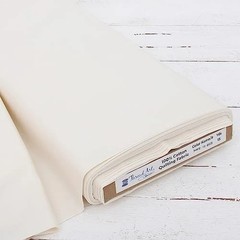 Cotton Quilting Fabric Ivory 3 Yard Cut 44 Inch Wide 100% Cotton Plain Weave