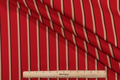 SUNBRELLA 5603 HARWOOD CRIMSON RED GOLD STRIPE OUTDOOR WOVEN FABRIC 1.4 YD 54″W