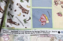 Bazooples Patch Blocks Fabric Springs Global BABY JUNGLE ANIMALS 5 Yards NEW