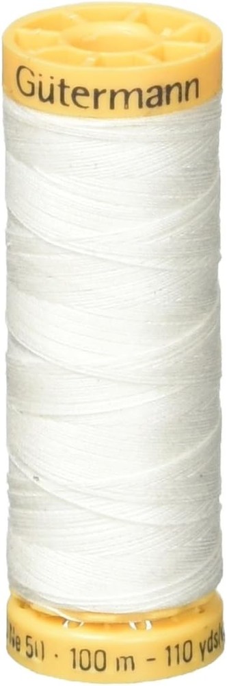 Gutermann Natural Cotton Thread 110yd, Nu White