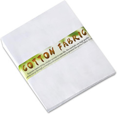 30 Pcs White Cotton Fabric Squares, 9 X 9 Inches Quilting Fabric Squares, 100% C