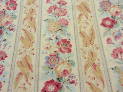 Cotton Quilt Fabric Floral Roses & Fern 56″ x 52″