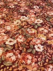 Silky Crinkle Rayon. Autumn Colors Beautiful Drape 52” Wide