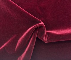 DESIGNER PLUSH MOHAIR CLARET RED VELVET MULTIPURPOSE FABRIC BY YARD 55″W