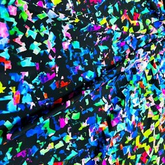 Stretch Spandex Fabric Abstract Multicolor Split Glass by yard for Swimwear