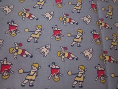F7455, 1930’s reproductions, blue with children playing, no name on selvedge,