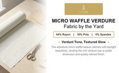 Micro Waffle Verdure Fabric by the Yard 4-Way Stretch Rayon Knit 330 GSM 58