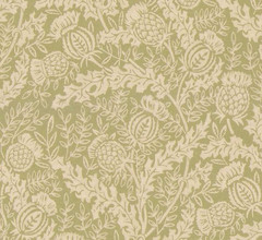 MULBERRY CURTAIN/UPHOLSTERY FABRIC DESIGN Moorland 9.4 METRES GREEN 100% COTTON