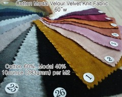 Soft Cotton Modal Velour Stretch Velvet Fabric Pants Blazer Hoddie Bedding 60″W