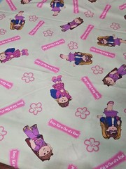 VINTAGE CABBAGE PATCH KIDS Cotton Fabric “EVERY KID Is ONE Of A KIND” ~ GREEN