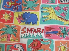 Princess Fabrics, Inc. SAFARI Animal Print Cotton FABRICS 1 1/2 YX4 4″ VTG