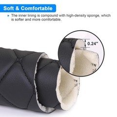 Black Quilted Diamond PU Fabric 59″ W Foam Back Automotive Upholstery By Yard