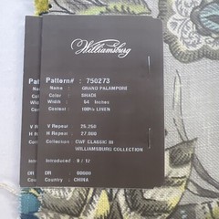 P/K Lifestyles Williamsburg Upholstery Samples 6 Large 27” x 26”Mixed Colors