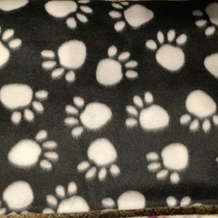 Lot Of 2 Fleece Fabrics Doggy Paw Prints 108”X60” & Polar Bears 76”X60” Blankets